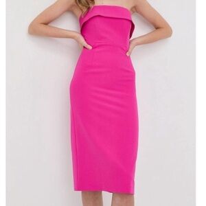 Bardot‎ Georgia strapless Dress in hot Pink